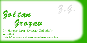 zoltan grozav business card